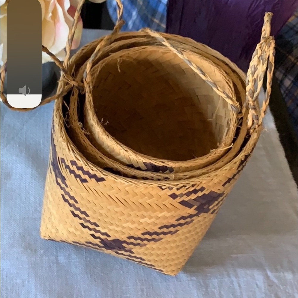 Wicker, 3 Tier Hanging Baskets - Picture 5 of 6
